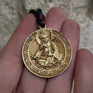 Precious Guru Padmasambhava Rinpoche pendant, necklace Buddhist amulet, Tibetan talisman