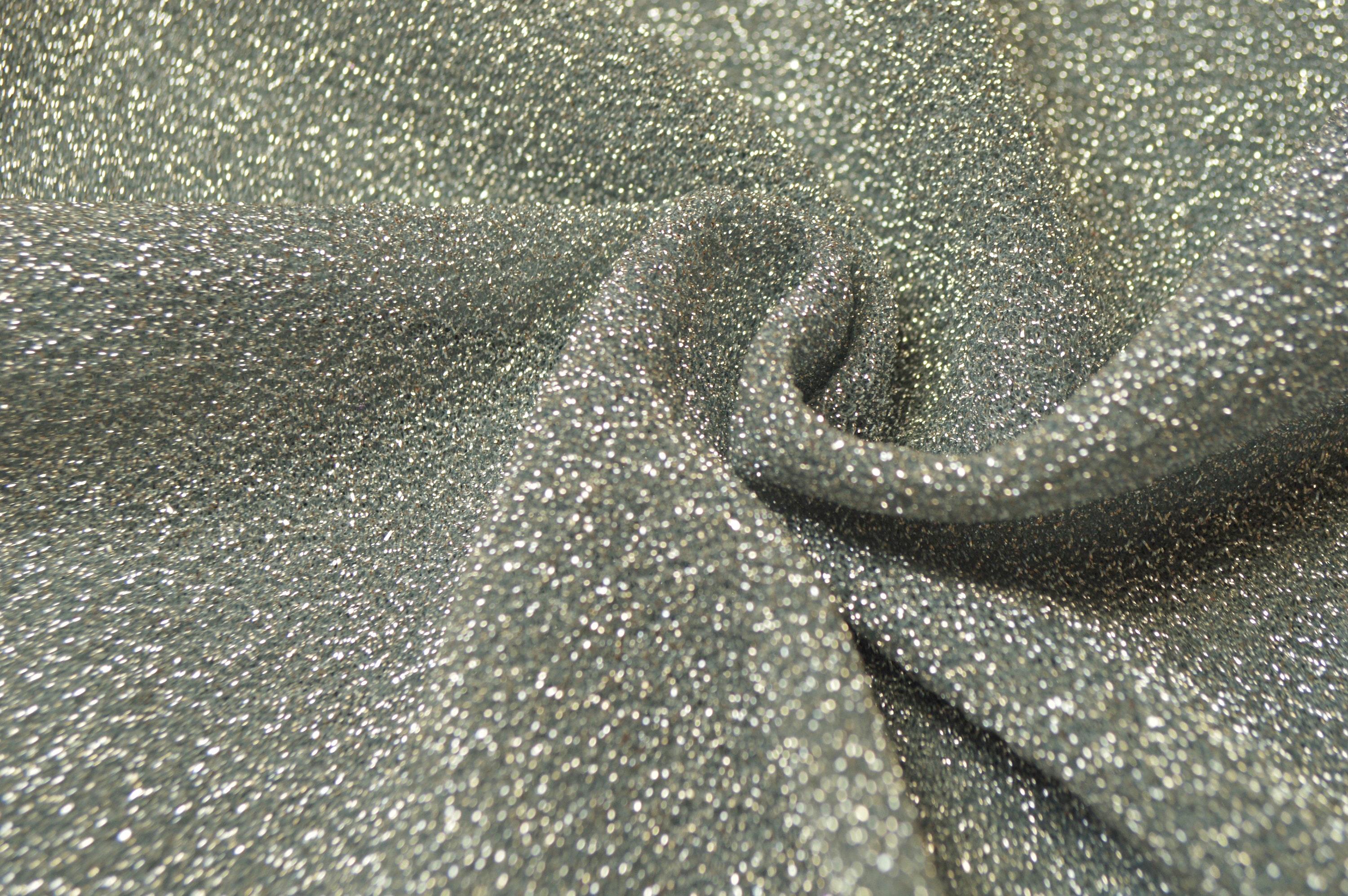 Glitter Knitfabric Metallic Shiny Elastic DARK SILVER Etsy