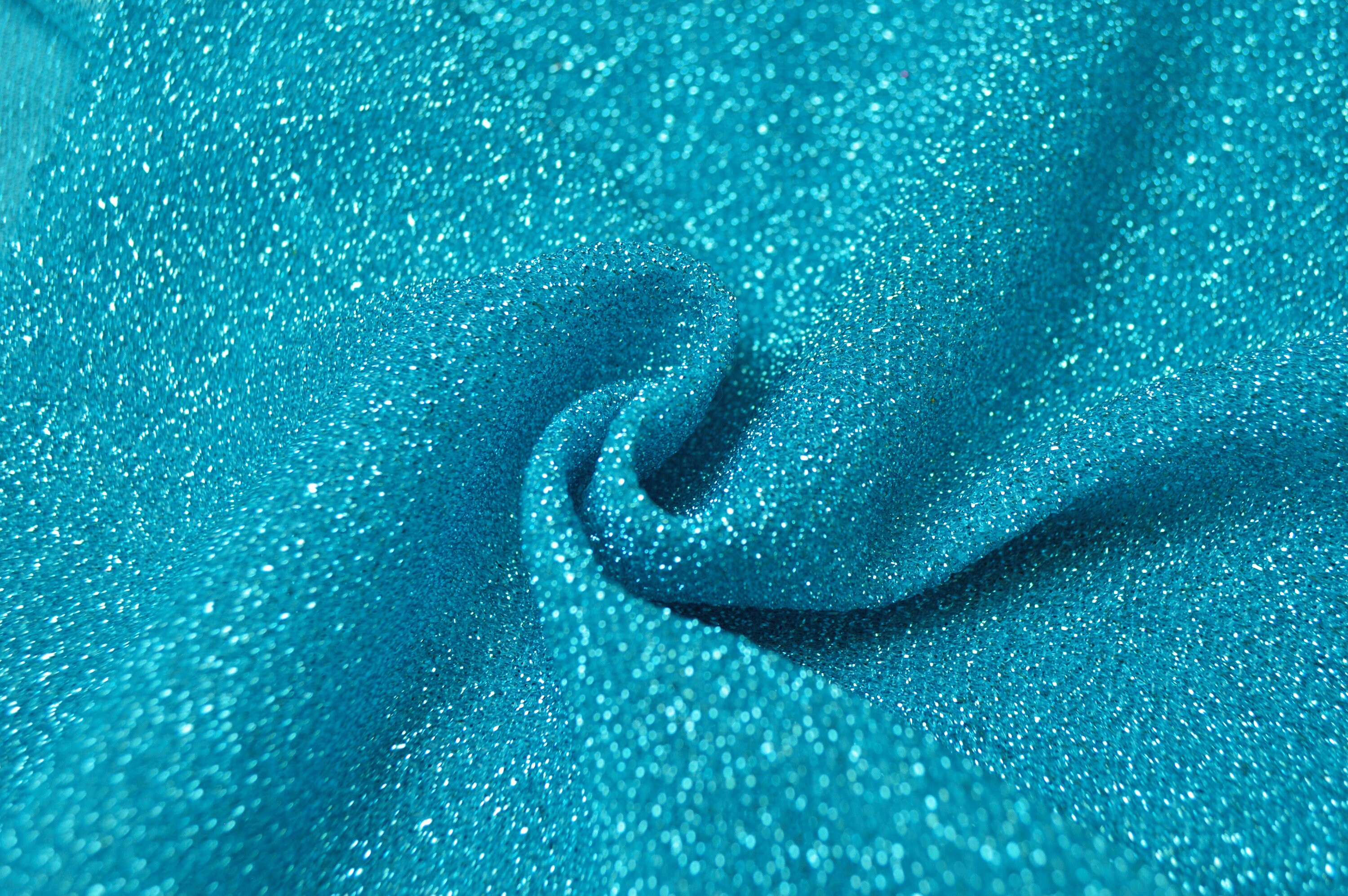 Glitter Knitfabric Metallic Shiny Elastic TURQUOISE Etsy