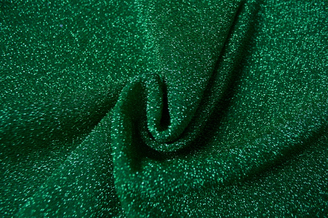 Glitter Knitfabric Metallic Shiny Elastic Green Etsy Canada