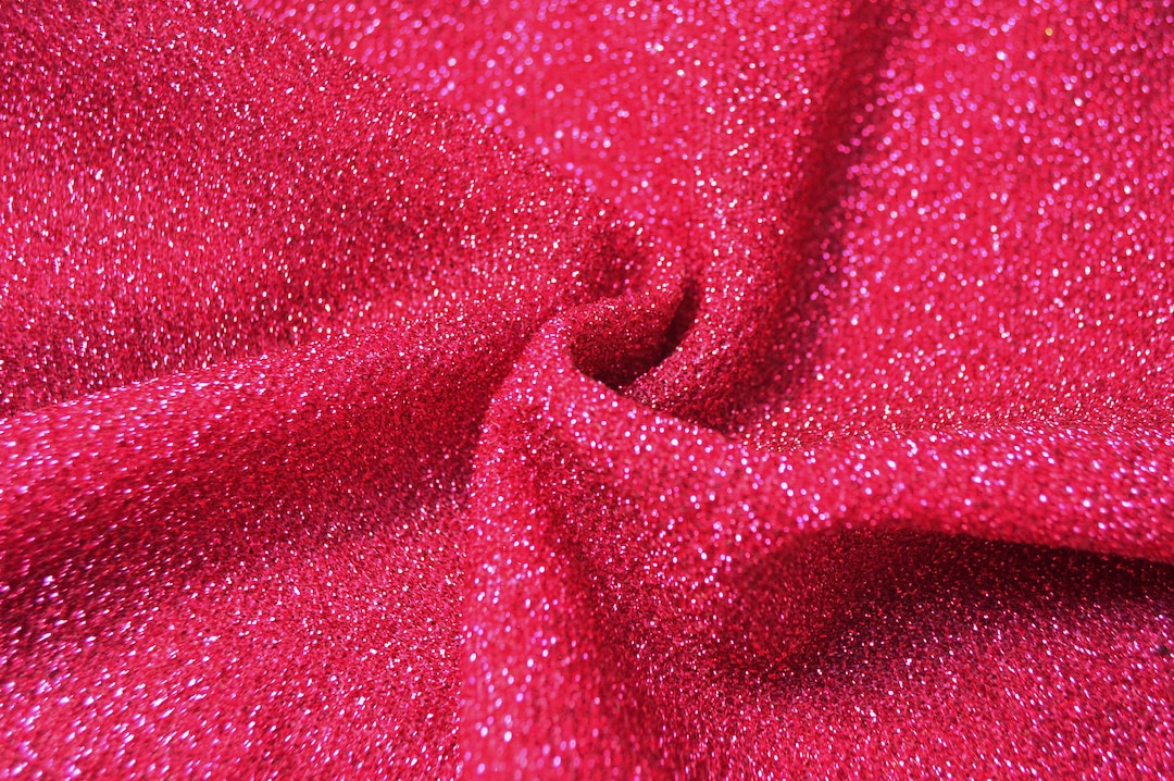 Glitter Knitfabric Metallic Shiny Elastic FUCHSIA Etsy