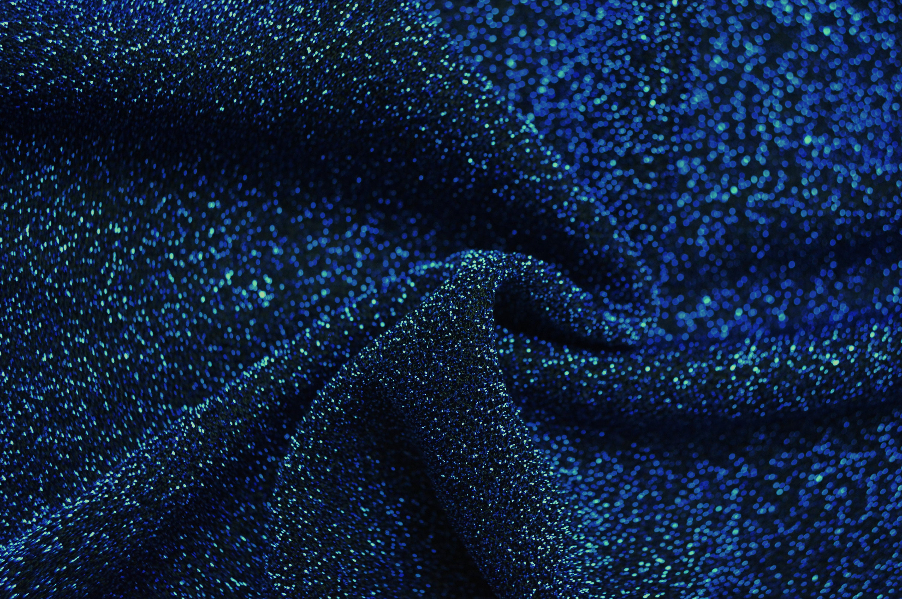 Glitter knitfabric metallic shiny elastic DARK BLUE / Etsy