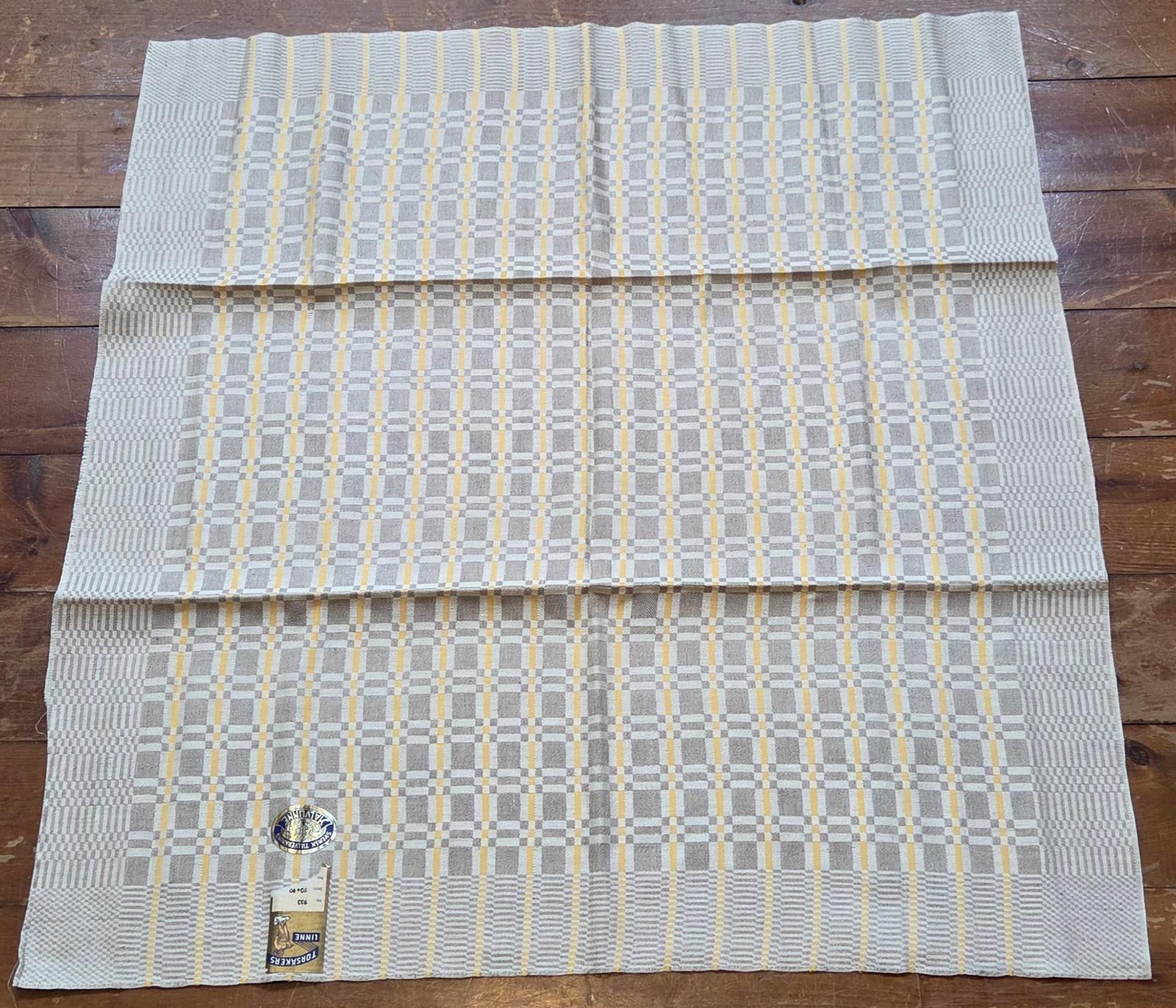 Vintage Torsakers Swedish Linen Cloth Fabric 36