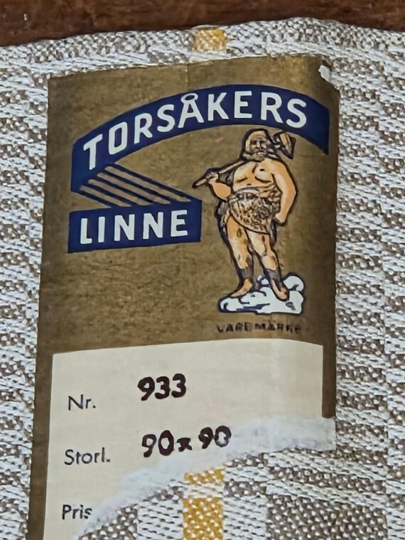 ★専用★From Sweden＊Vintage 100% linen Cloth Vintage Torsakers Swedish Linen Cloth Fabric 36