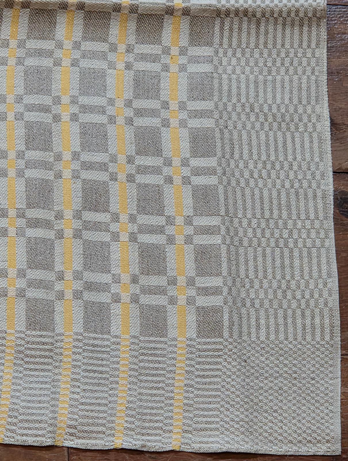 From Sweden＊Vintage 100% linen Cloth・* Vintage Torsakers Swedish Linen Cloth Fabric 36
