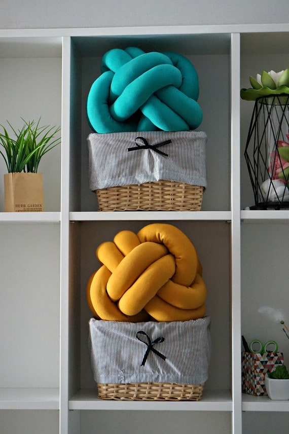 Mint knot cushion express shipping Etsy