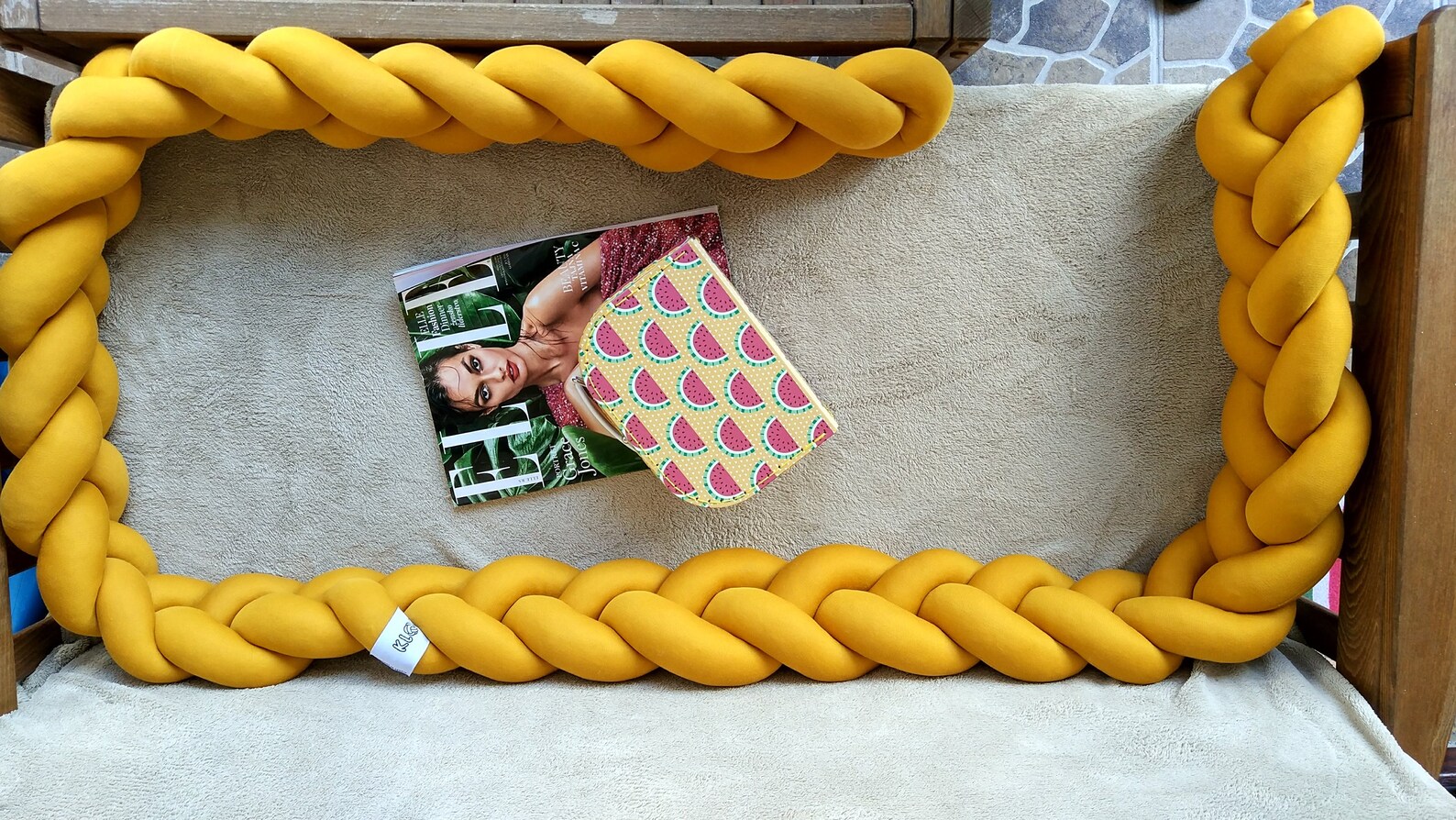 Braided Cot Bumper Etsy