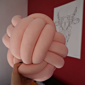 Pink knot cushion - express shipping!