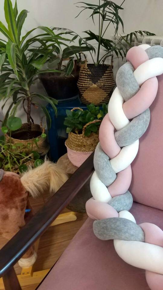 Braided Cot Bumper Etsy