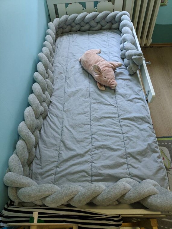 Cot bumper 4 strands braided crib bumper Etsy