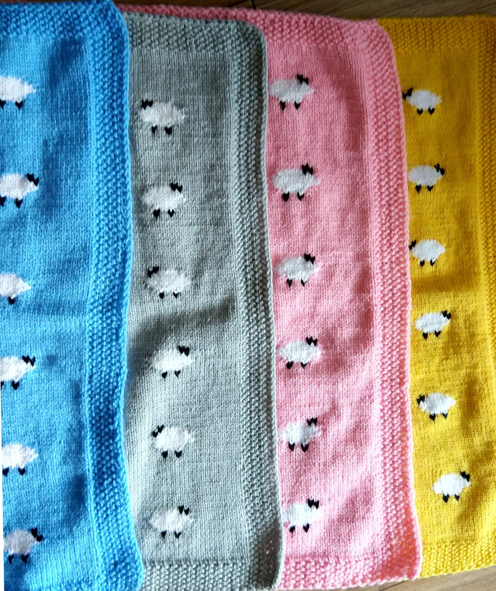 Knitted Sheep Designed Wool Baby Blanket Lamb Baby Blanket Etsy