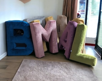 Handmade Letter Pillow – Personalized Alphabet Cushion for Nursery