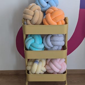 Jumbo (floor cushion)50x50cm , big35x35cm , medium 25x25cm and mini 12x12cm knot cushion, fishbone 50x20cm and wreath pillow 20cm