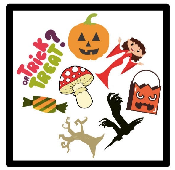 Halloween Activity for Kids Printable Matching Card Game like Dobble Spot it 