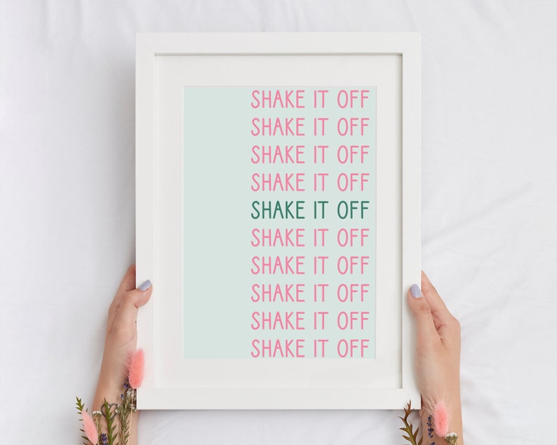 Taylor Swift Poster Print Shake it off lyrics | Etsy