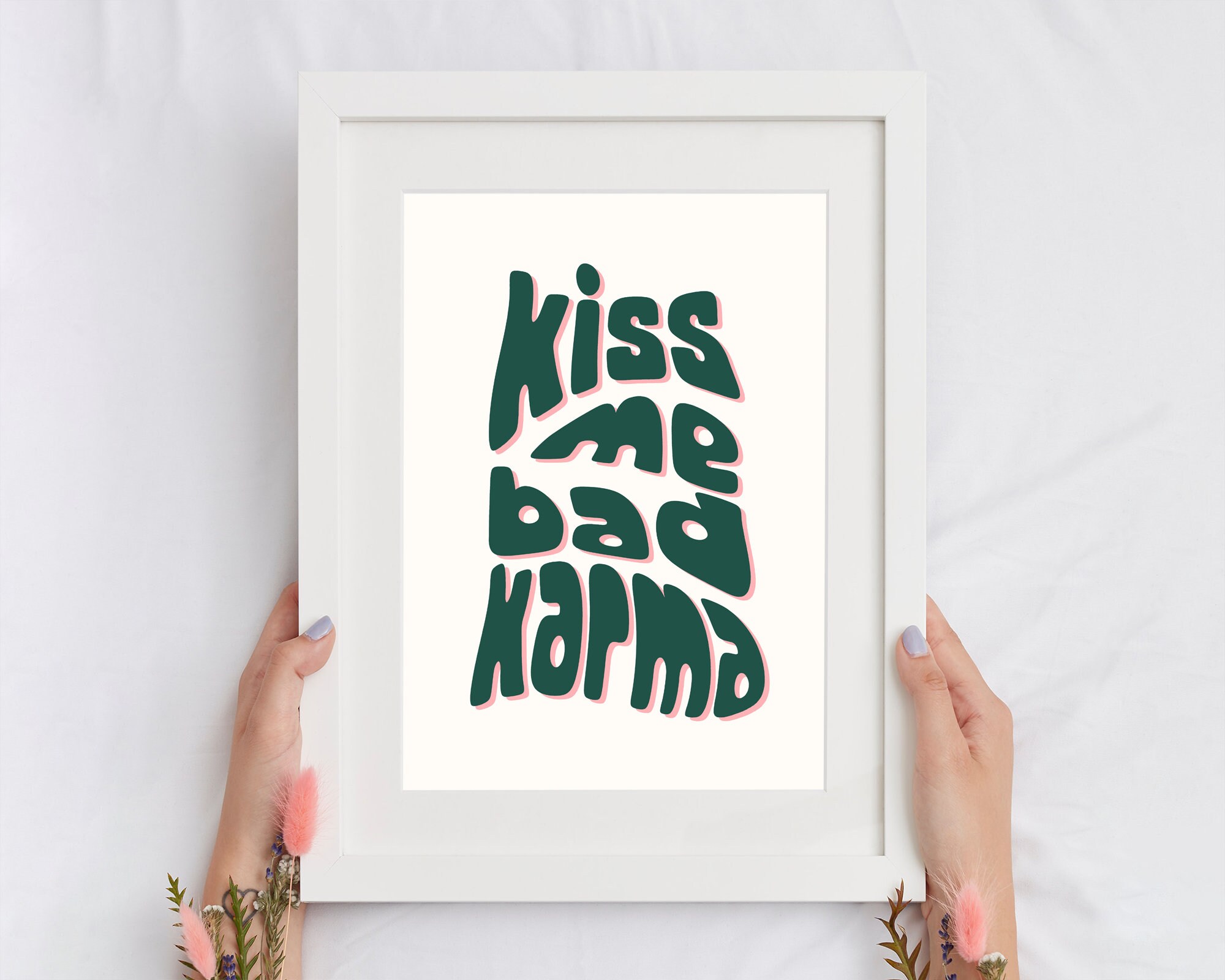 Miley Cyrus Poster Kiss Me Bad Karma Bad Karma Poster Etsy