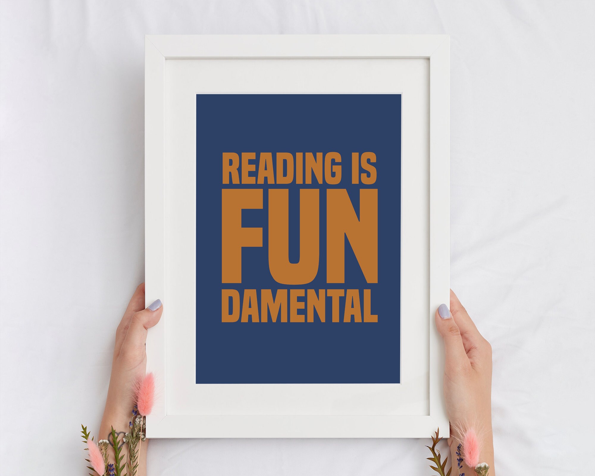 Reading Is Fundamental Quote Reading Is Fundamental Quote Poster Print | Etsy India