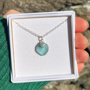 Genuine Sea Glass Necklace, Sterling Silver Sea Glass Necklace, Genuine Sea Glass Necklace, Genuine Sea Glass Pendant