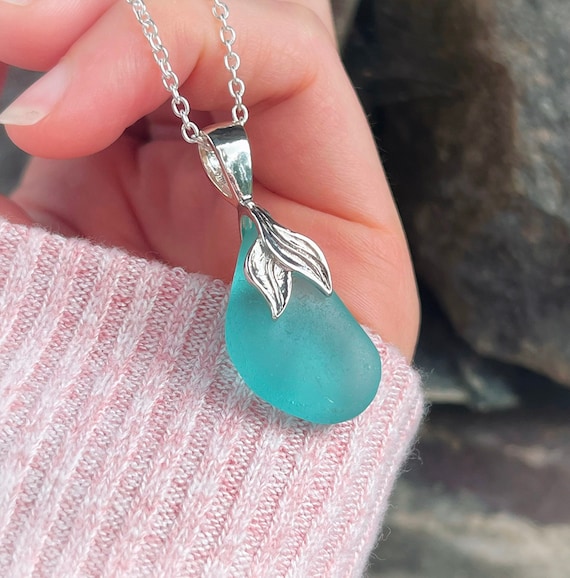 Sterling silver glass pendant Sterling silver glass pendant
