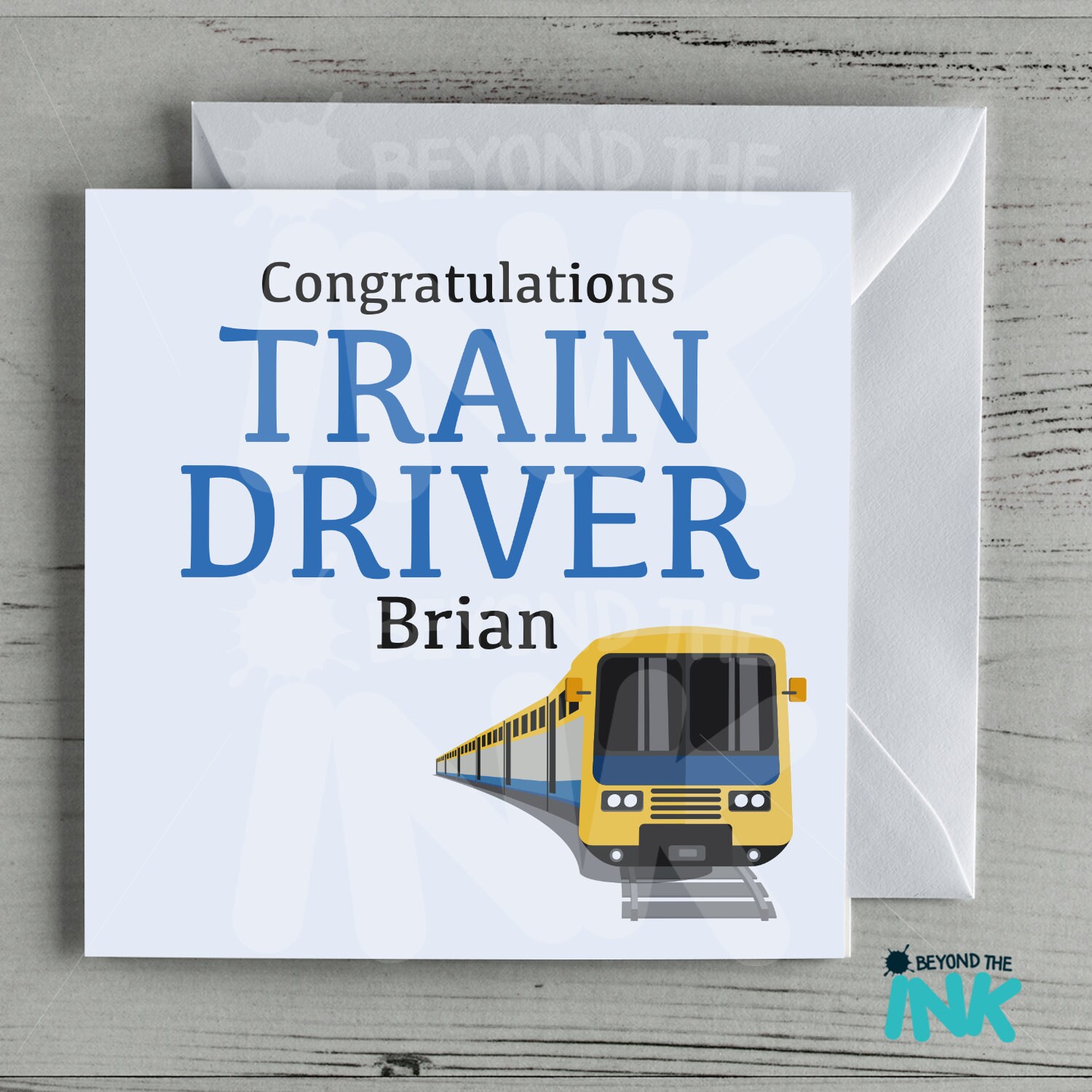 New Job Card for A Train Driver Congratulations Etsy UK