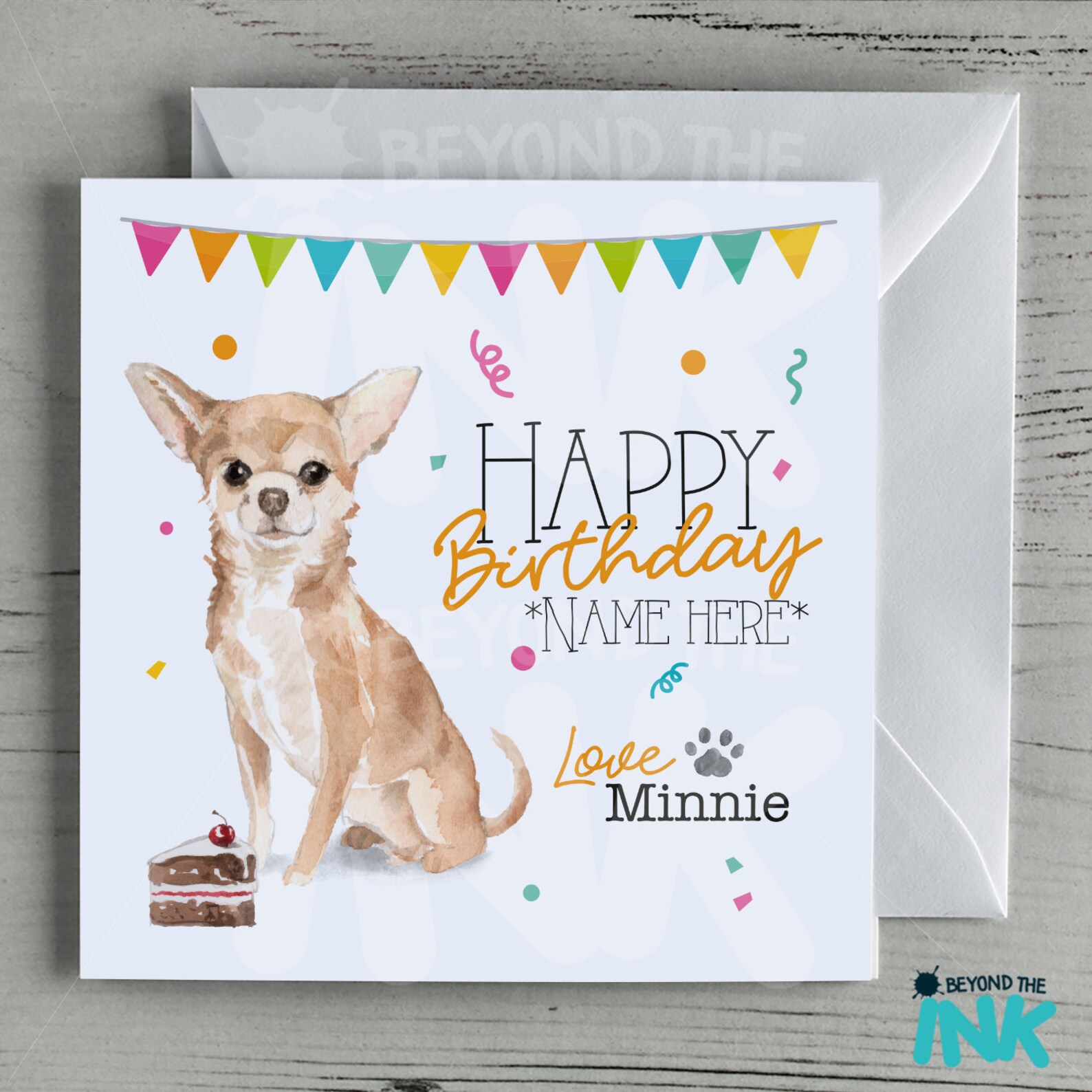Chihuahua Personalised Birthday Card From The Dog Dog | Etsy