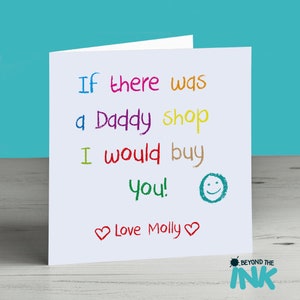 Cute Daddy Birthday Card  - Daddy Father's Day Card - I Would Buy You