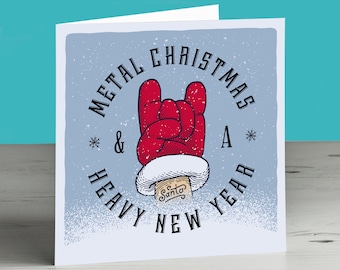 Metal Christmas - Funny Christmas Card - Rock Music - Heavy Metal