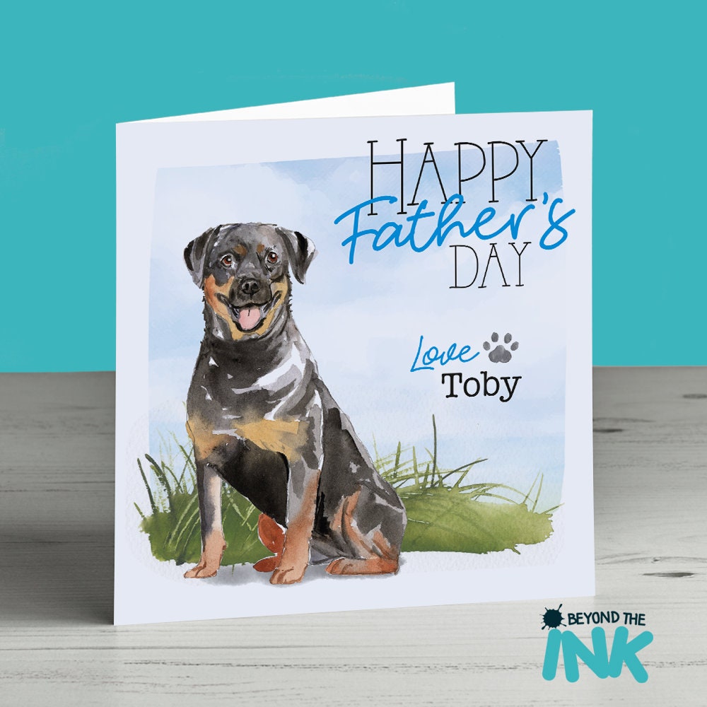 illus Insert Personnalisé Rottweiler Rotty chien Anniversaire Fête des Pères etc carte illus Insert Personnalisé Rottweiler Rotty chien Anniversaire Fête des Pères etc carte
