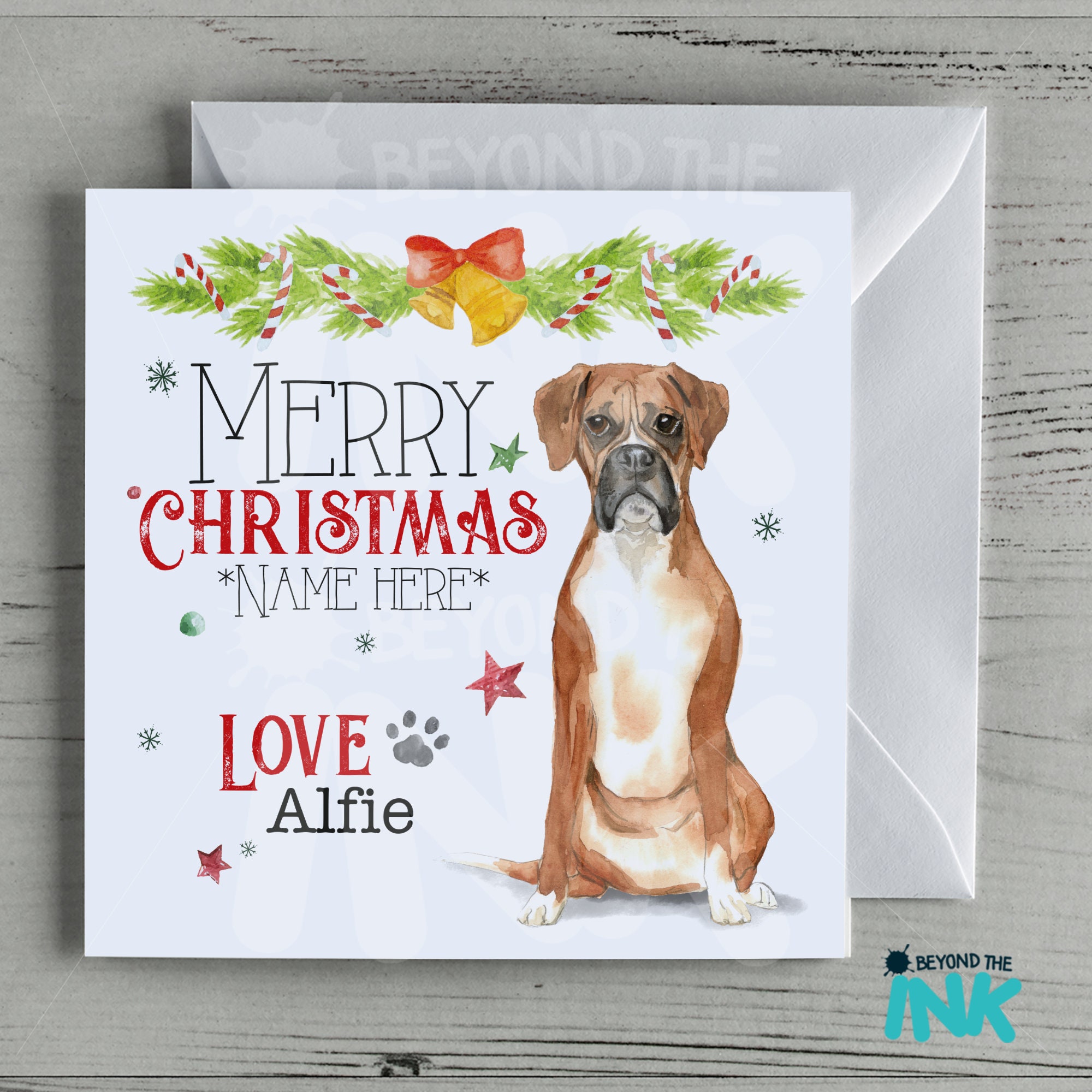Boxer Dog Christmas Cards 
