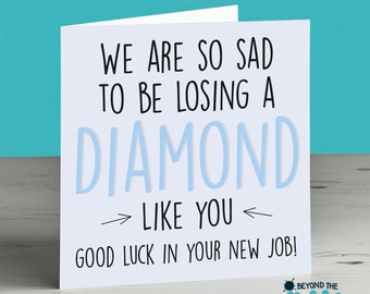 Leaving Card - Sorry You're Leaving - New Job Card - Good Luck - Nice Leaving Card - Friend Leaving Card
