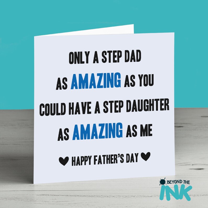 Funny Father's Day Card Joke Step Dad Card From Your Etsy
