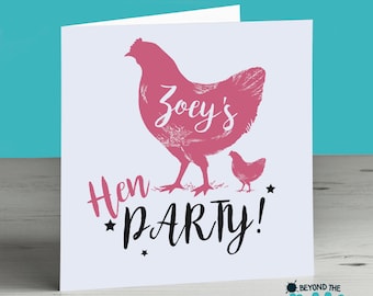 Personalised Hen Party Card - Hen Do Card - Bride to Be - Engagement - Wedding - Hen Night