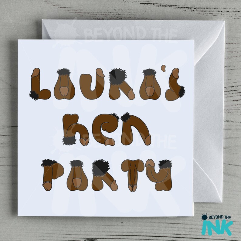 Rude Hen Party Card Funny Hen Party Card Willy Card Etsy