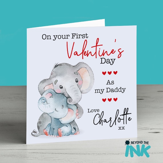 Valentines Day Card From Baby First Valentines Day Card | Etsy