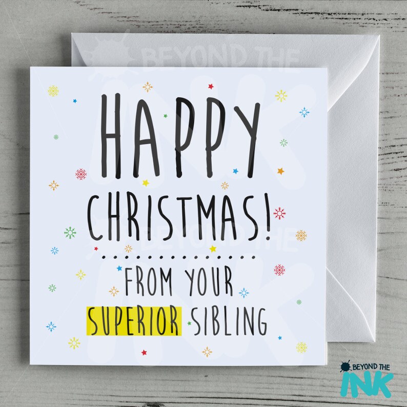 Funny Christmas Card for Brother Funny Christmas Card for Etsy