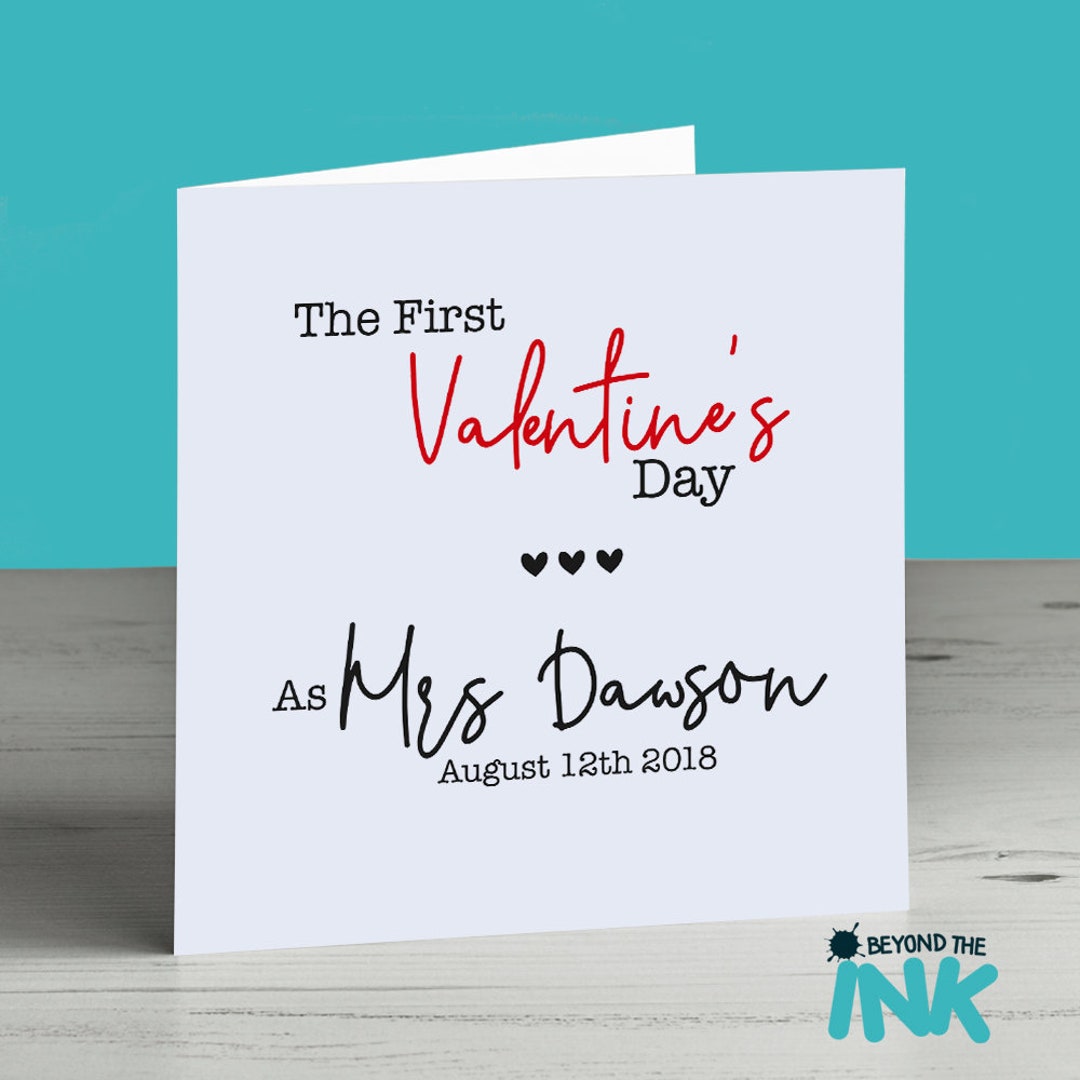 Personalised Valentines Day Card for Husband Wife First Card After ...