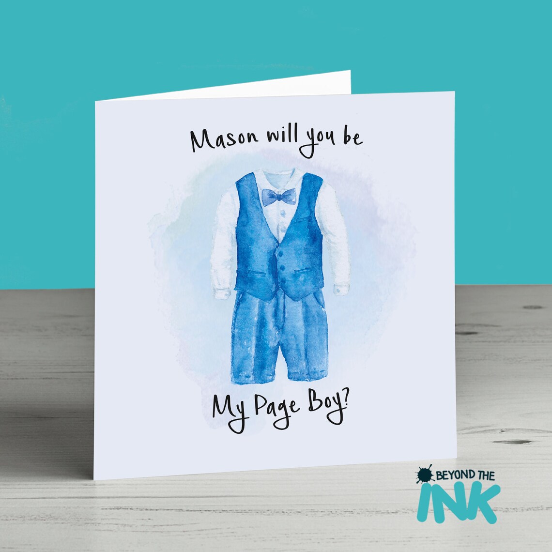 Personalised Page Boy Card Will You Be My Page Boy Card Etsy