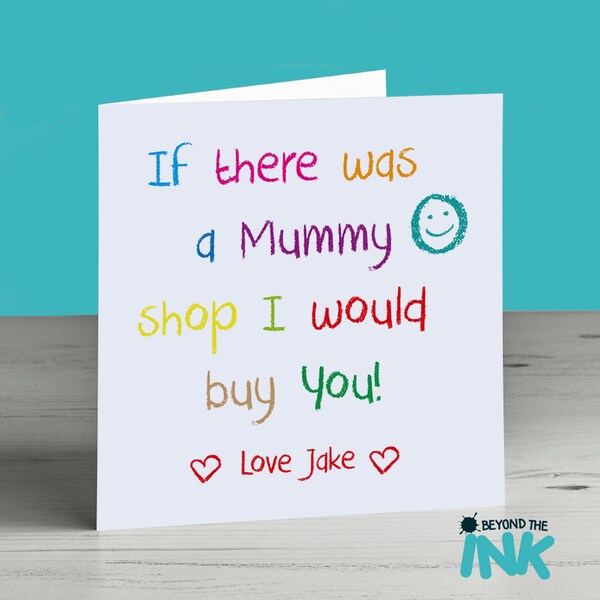 Cute Mothers Day Card - Cute Birthday Card For Mum - Mom - Mam - If There Was A Mummy Shop I Would Buy You