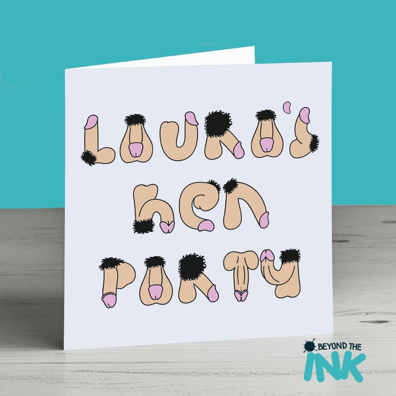 Rude Hen Party Card Funny Hen Party Card Willy Card Etsy UK