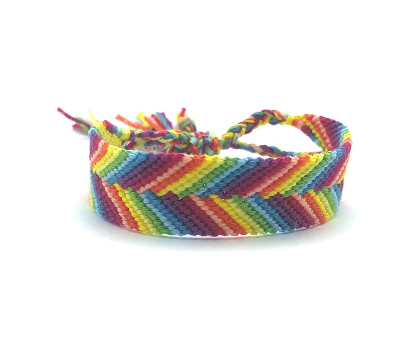 Colorful chevron friendship bracelet handwoven bracelet modern chevron woven jewelry
