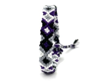 Asexual pride flag bracelet, LGBTQ+ minimal handmade friendship bracelet, subtle queer gift