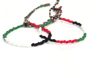 Charity for Palestine, thin flag bracelet, support Palestinian in Gaza, donation from every sale