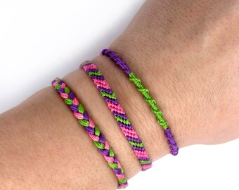 Tri gender pride flag bracelet, nonbinary subtle pride wrist jewelry for LGBTQ+ person