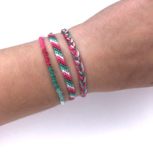 Abrosexual Pride Bracelet Set: Knotted LGBT Armbands