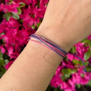 Bracelet bisexuel subtil, bijoux pour tenue bi, brassard de fierté queer pour elle ou lui