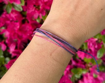 Subtle bisexual bracelet, jewelry for bi outfit, queer pride armband for her or him
