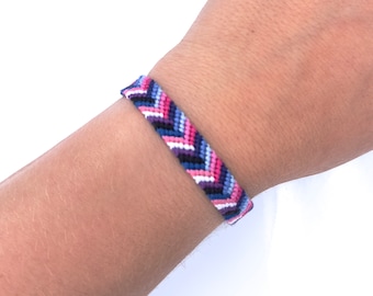 Genderfluid omnisexual pride duo bracelet, handwoven LGBT jewelry