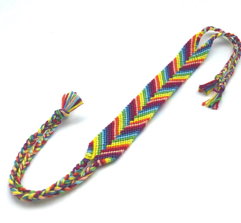 Colorful chevron friendship bracelet handwoven bracelet modern chevron woven jewelry