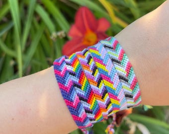 Two in one bracelet, double 2 pride flag, multiple custom LGBT wristband, dual Queer jewelry, aroace, lesbian, mlm, trans, gay pride