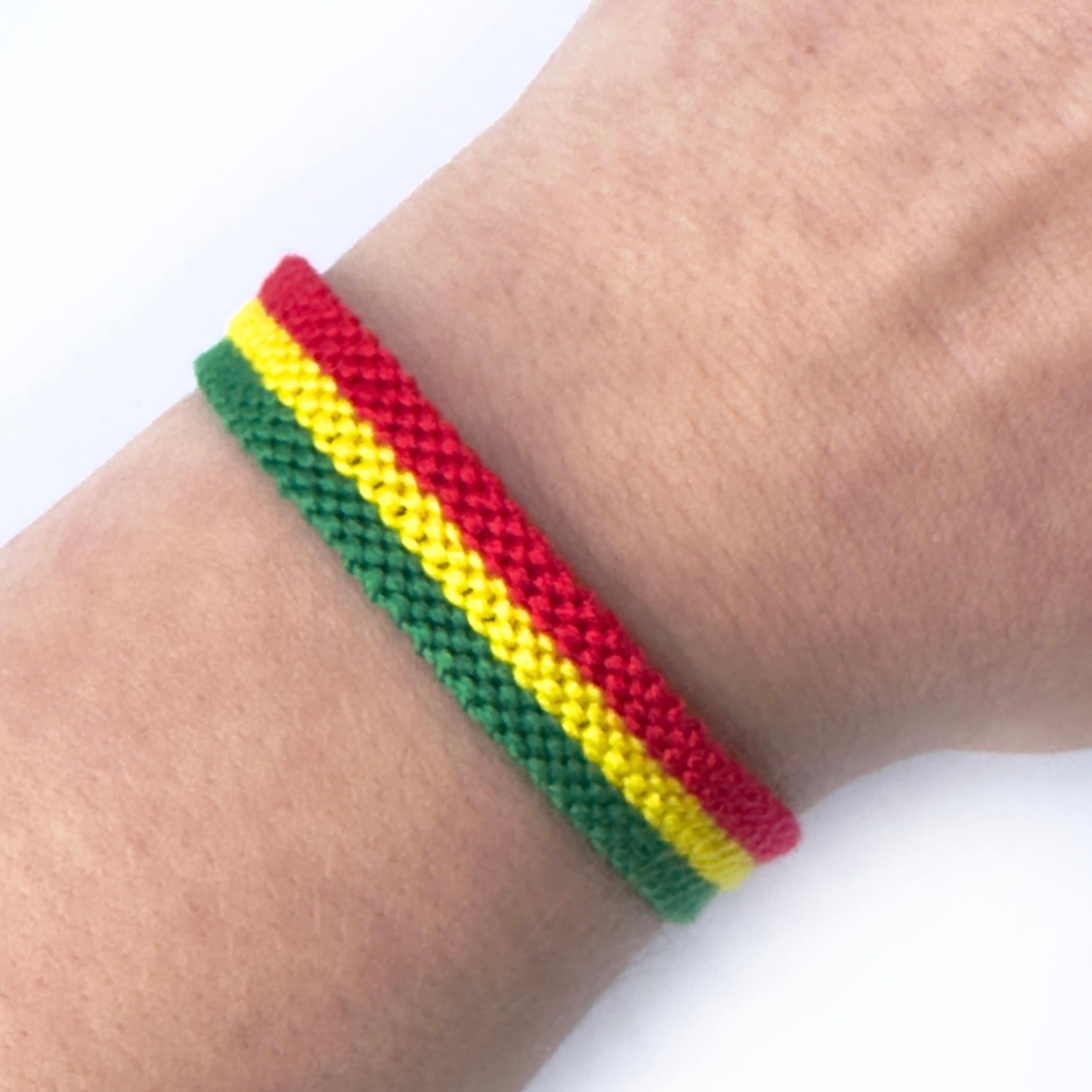 Rhinestone Bra Jamaican Theme One Love Matching Shorts and Bangle Bracelet  Rasta Colors 